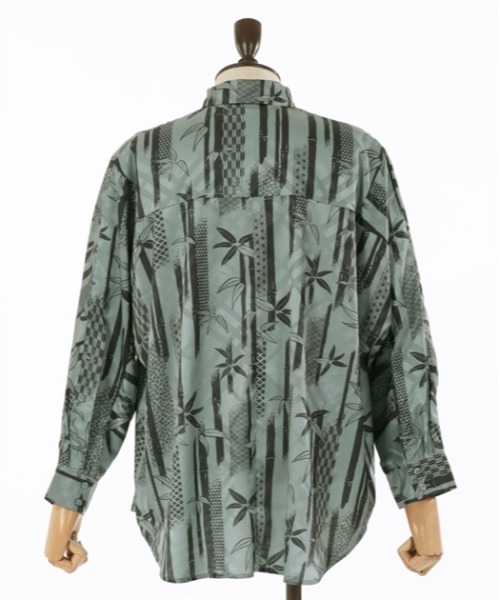 【セール】竹林プリントドルマン長袖シャツ（シャツ/ブラウス）｜AXES-X（アクシーズエックス）