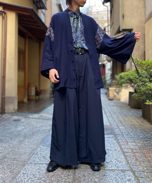 【セール】竹林プリントドルマン長袖シャツ（シャツ/ブラウス）｜AXES-X（アクシーズエックス）