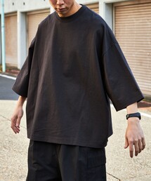 FREAK'S STORE | 限定展開 CHOW DOWN/チャウダウン ビッグシルエット ワンポイント刺繍 クルーネックTシャツ/ワイドシルエット(Tシャツ/カットソー)