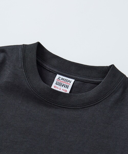 FREAK'S STORE（フリークスストア）の「限定展開 CHOW DOWN/チャウダウン ビッグシルエット ワンポイント刺繍 クルーネックTシャツ/ワイドシルエット（Tシャツ/カットソー・メンズ・グレイッシュベージュ/スミクロ/ネイビー/ブラック/アッシュグレー/ホワイト・LARGE/SMALL/MEDIUM）」の8枚目の写真
