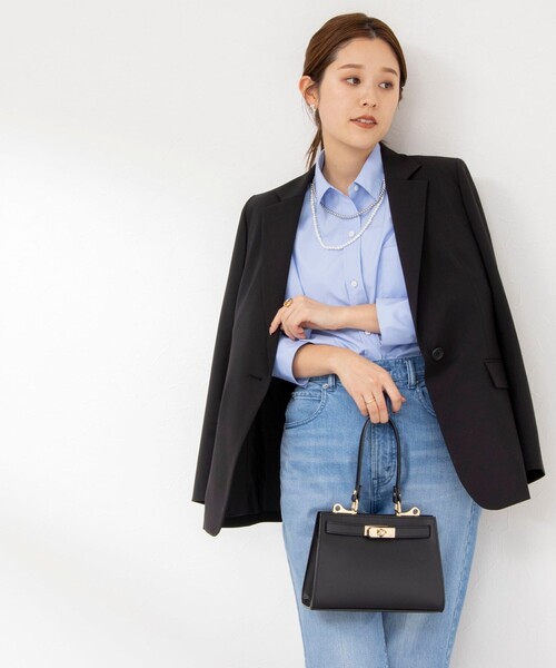 NOLLEY’S Sophi（ノーリーズソフィ）の「【AULENTTI/ オーレンティ】2way CLASSIC ショルダーバッグ（ショルダーバッグ・レディース・ブラック/キャメル・FREE）」の11枚目の写真