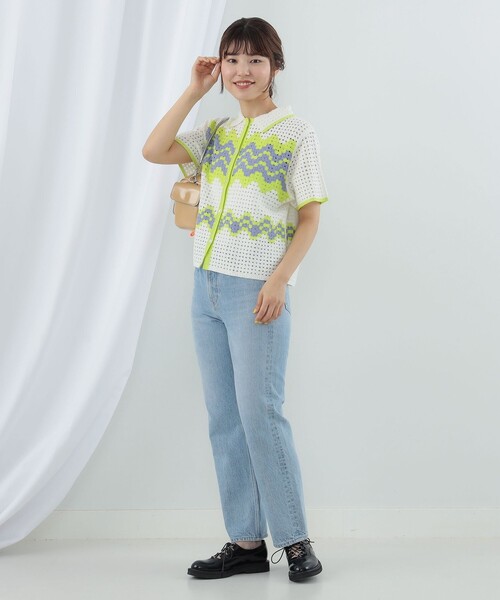 Ray BEAMS - Ray beams ブラウス&amp; agnes&#39;b ボーダーカットソー Ray BEAMS（レイ ビームス）ボーダー レース スリーブ Tシャツ