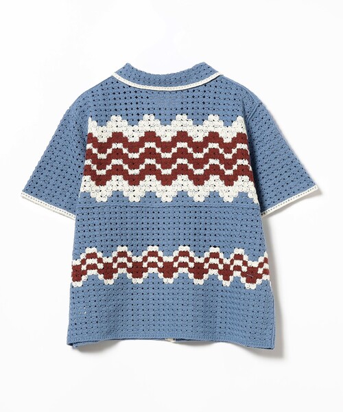 Ray BEAMS（レイビームス）の「Ray BEAMS / ウェーブ ボーダー ニット シャツ（ニット/セーター・レディース・オフホワイト/ブルー系その他2・ONE SIZE）」の21枚目の写真