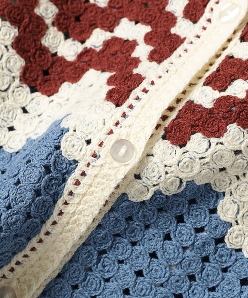 Ray BEAMS（レイビームス）の「Ray BEAMS / ウェーブ ボーダー ニット シャツ（ニット/セーター・レディース・オフホワイト/ブルー系その他2・ONE SIZE）」の22枚目の写真