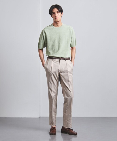 UNITED ARROWS（ユナイテッドアローズ）の「ブークレ ニット Tシャツ（ニット/セーター・メンズ・オフホワイト/ライラック/ブラック/ライム/ホワイト/ネイビー・S/L/XL/M）」の8枚目の写真