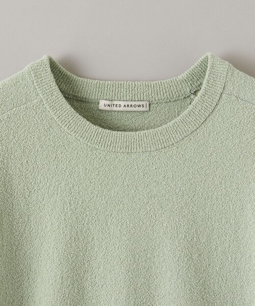 UNITED ARROWS（ユナイテッドアローズ）の「ブークレ ニット Tシャツ（ニット/セーター・メンズ・オフホワイト/ライラック/ブラック/ライム/ホワイト/ネイビー・S/L/XL/M）」の11枚目の写真