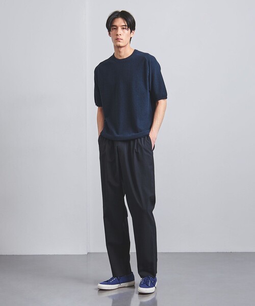 UNITED ARROWS（ユナイテッドアローズ）の「ブークレ ニット Tシャツ（ニット/セーター・メンズ・オフホワイト/ライラック/ブラック/ライム/ホワイト/ネイビー・S/L/XL/M）」の16枚目の写真