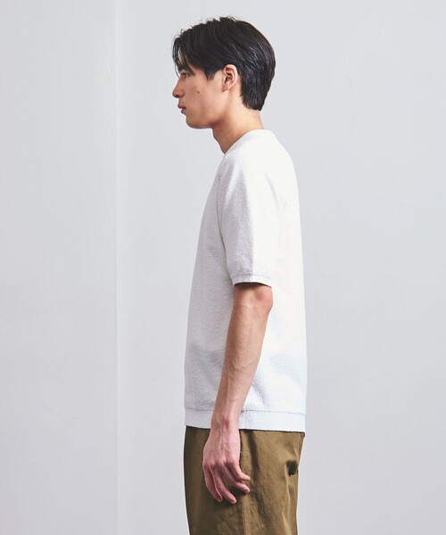 UNITED ARROWS（ユナイテッドアローズ）の「ブークレ ニット Tシャツ（ニット/セーター・メンズ・オフホワイト/ライラック/ブラック/ライム/ホワイト/ネイビー・S/L/XL/M）」の22枚目の写真