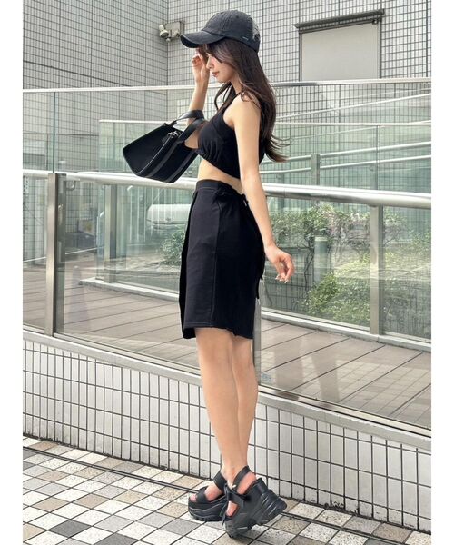 EATME（イートミー）の「ロゴベアTOP（セットアップ可能）（キャミソール・レディース・ブラック/ピンク/イエロー・FREE）」の6枚目の写真