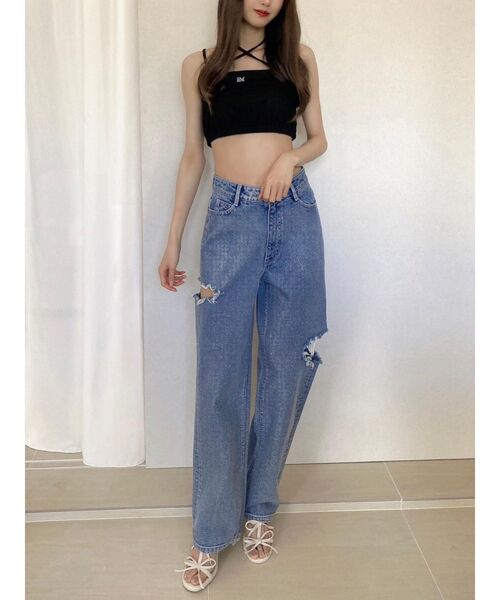 EATME（イートミー）の「ロゴベアTOP（セットアップ可能）（キャミソール・レディース・ブラック/ピンク/イエロー・FREE）」の12枚目の写真