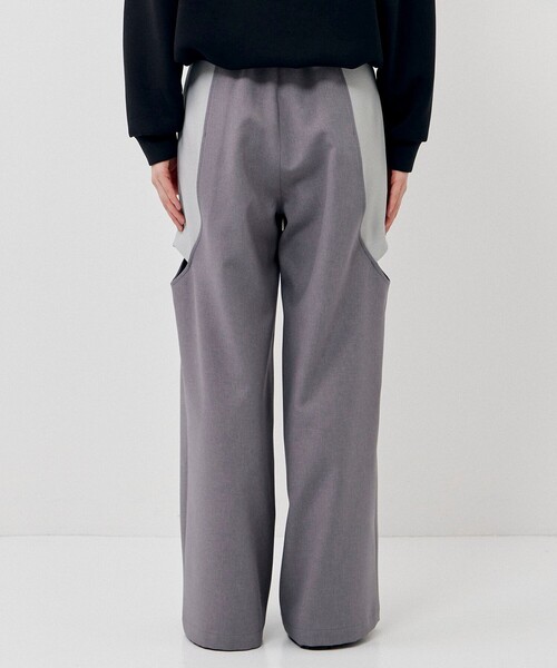 CITY TOKYO（シティトウキョウ）の「＜手洗い可能＞＜防シワ＞レイヤードライクカットアウトストレートパンツ（その他パンツ・レディース・ライトグレー/ネイビー・1/2）」の10枚目の写真