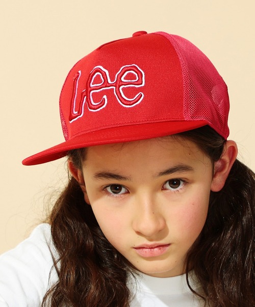 Lee（リー）の「Lee/リー【KIDS・大人】メッシュキャップ Lee立体ロゴ（キャップ・キッズ・レッド/ブラック/ホワイト・MEDIUM/SMALL）」の3枚目の写真
