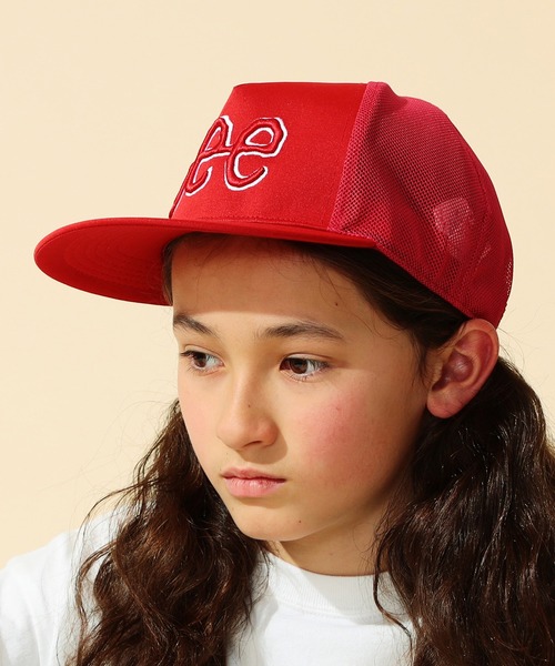 Lee（リー）の「Lee/リー【KIDS・大人】メッシュキャップ Lee立体ロゴ（キャップ・キッズ・レッド/ブラック/ホワイト・MEDIUM/SMALL）」の6枚目の写真