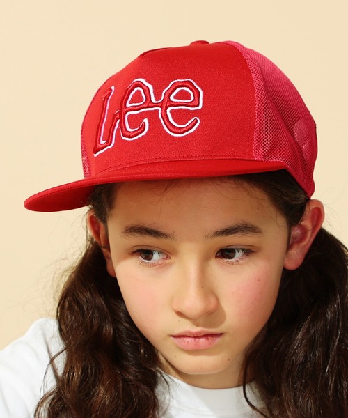 Lee（リー）の「Lee/リー【KIDS・大人】メッシュキャップ Lee立体ロゴ（キャップ・キッズ・レッド/ブラック/ホワイト・MEDIUM/SMALL）」の7枚目の写真