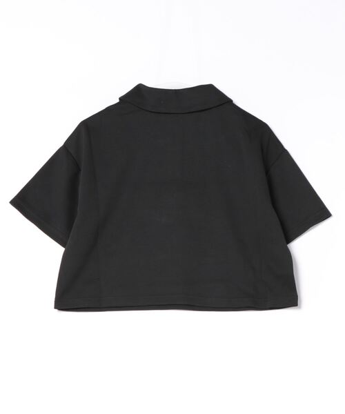 Honeys（ハニーズ）の「ハーフジップゆるトップス（Tシャツ/カットソー・レディース・アイボリー/ブラック/サックスブルー/杢グレー・SS/S/M/L/LL）」の10枚目の写真