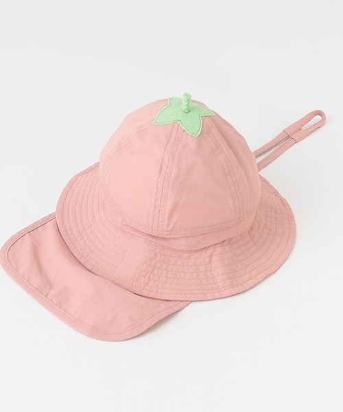 petit main（プティマイン）の「フルーツバケットハット（ハット・キッズ・ライトピンク/レッド/イエロー・46cm/48cm）」の6枚目の写真
