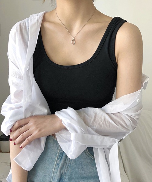 IRADOWL(アイラドール)の「ショート丈タンクトップ(タンクトップ・レディース・ブラック/グレー/ホワイト・FREE)」の7枚目の写真