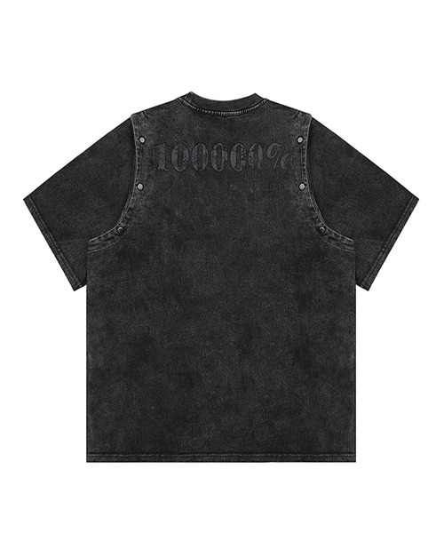 Theater code(シアターコード)の「shoulder button 2way tee / ショルダーボタン 2WAY Tシャツ タンクトップ(Tシャツ/カットソー・メンズ・ブラック・3/2)」の4枚目の写真