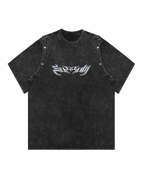 Theater code(シアターコード)の「shoulder button 2way tee / ショルダーボタン 2WAY Tシャツ タンクトップ(Tシャツ/カットソー・メンズ・ブラック・3/2)」の8枚目の写真