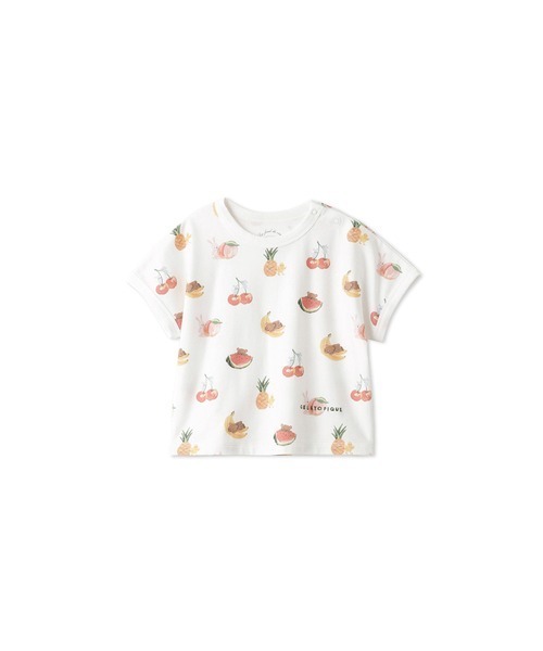 gelato pique（ジェラートピケ）の「【接触冷感】【BABY】フルーツアニマル柄Tシャツ（Tシャツ/カットソー・キッズ・オフホワイト・70/80）」の11枚目の写真