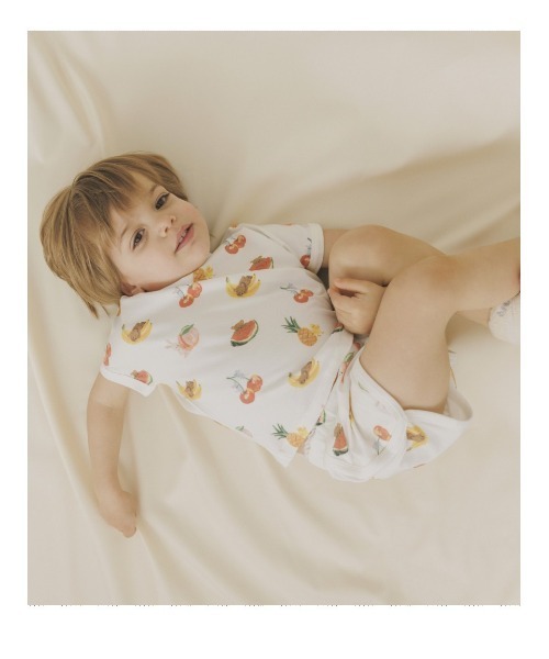 gelato pique（ジェラートピケ）の「【接触冷感】【BABY】フルーツアニマル柄Tシャツ（Tシャツ/カットソー・キッズ・オフホワイト・70/80）」の3枚目の写真