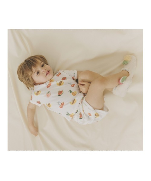 gelato pique（ジェラートピケ）の「【接触冷感】【BABY】フルーツアニマル柄Tシャツ（Tシャツ/カットソー・キッズ・オフホワイト・70/80）」の4枚目の写真