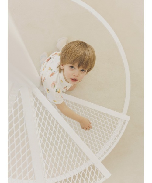 gelato pique（ジェラートピケ）の「【接触冷感】【BABY】フルーツアニマル柄Tシャツ（Tシャツ/カットソー・キッズ・オフホワイト・70/80）」の5枚目の写真