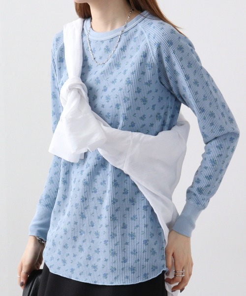 JEMORGAN(ジェーイーモーガン)の「JEMORGAN ワッフルオーバーダイロンT(パック入り)(Tシャツ/カットソー・レディース・オレンジ/イエロー/グリーン/グレー/ブルー/ブラウン/ピンク・F)」の4枚目の写真