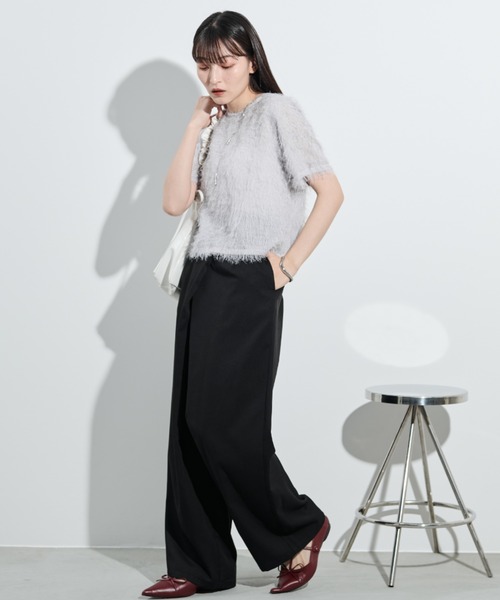 paravion（パラビオン）の「フリンジシアー半袖トップス（Tシャツ/カットソー・レディース・ホワイト/オレンジ/グレー・FREE）」の15枚目の写真