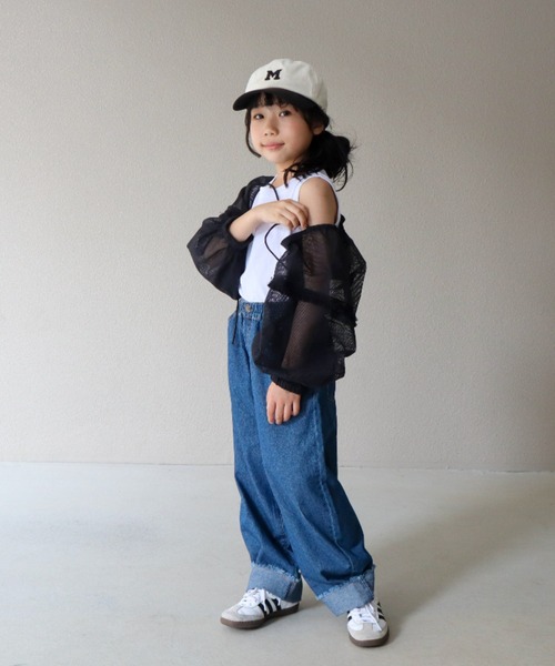 CIAOPANIC TYPY(チャオパニックティピー)の「【KIDS】【india】ネットレースシャーリング袖ボリュームボレロ(シャツ/ブラウス・キッズ・ブラック/ホワイト・XXL/XL/M)」の16枚目の写真