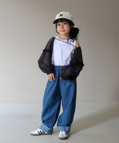 CIAOPANIC TYPY(チャオパニックティピー)の「【KIDS】【india】ネットレースシャーリング袖ボリュームボレロ(シャツ/ブラウス・キッズ・ブラック/ホワイト・XXL/XL/M)」の17枚目の写真