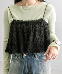 mystic | 【3色展開】フリンジジャガードキャミソール(キャミソール)