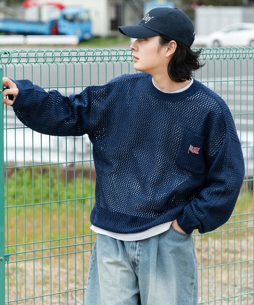 kutir(クティール)の「アソートメッシュプルオーバー(ニット/セーター・メンズ・ブラック/ネイビー/ブラック系・MEDIUM/LARGE)」の21枚目の写真