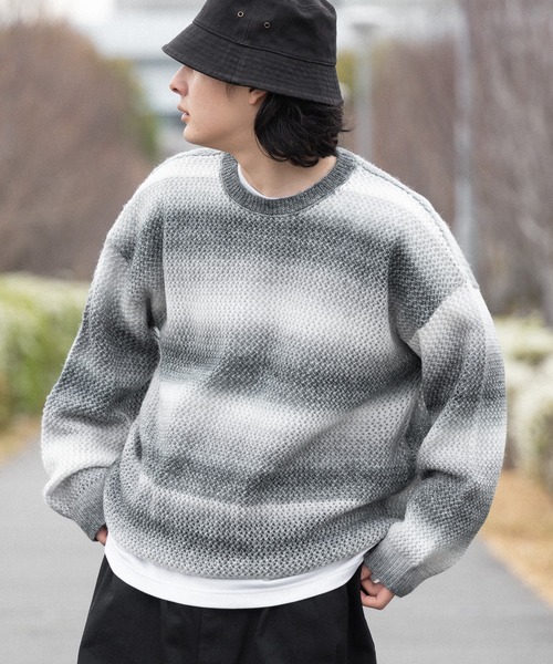 kutir(クティール)の「アソートメッシュプルオーバー(ニット/セーター・メンズ・ブラック/ネイビー/ブラック系・MEDIUM/LARGE)」の18枚目の写真