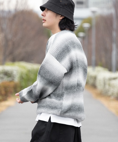 kutir(クティール)の「アソートメッシュプルオーバー(ニット/セーター・メンズ・ブラック/ネイビー/ブラック系・MEDIUM/LARGE)」の7枚目の写真