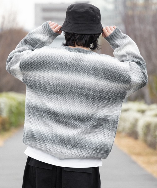 kutir(クティール)の「アソートメッシュプルオーバー(ニット/セーター・メンズ・ブラック/ネイビー/ブラック系・MEDIUM/LARGE)」の8枚目の写真