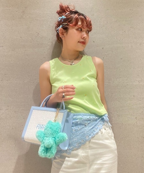 FURFUR（ファーファー）の「キャットマスコットチャーム（チャーム・レディース・サックスブルー/チャコールグレー/ホワイト/ピンク/グリーン・FREE）」の16枚目の写真