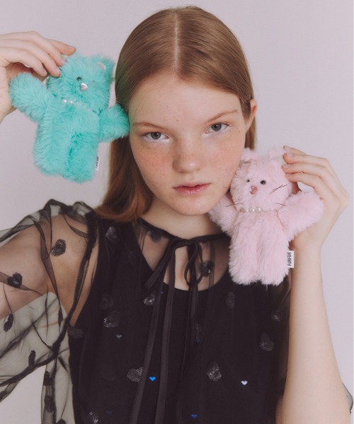 FURFUR（ファーファー）の「キャットマスコットチャーム（チャーム・レディース・サックスブルー/チャコールグレー/ホワイト/ピンク/グリーン・FREE）」の12枚目の写真