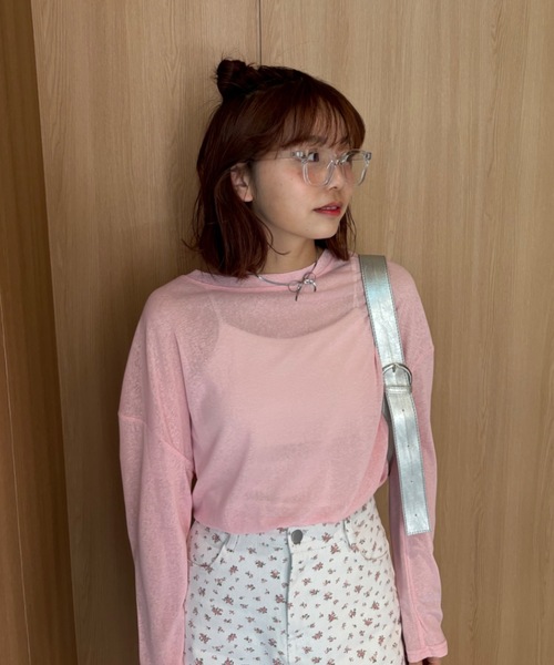 Birthday room（バースデイルーム）の「リボンモチーフネックレス / ribbon motif necklace（ネックレス・レディース・シルバー系その他/シルバー/ブラック・FREE）」の6枚目の写真