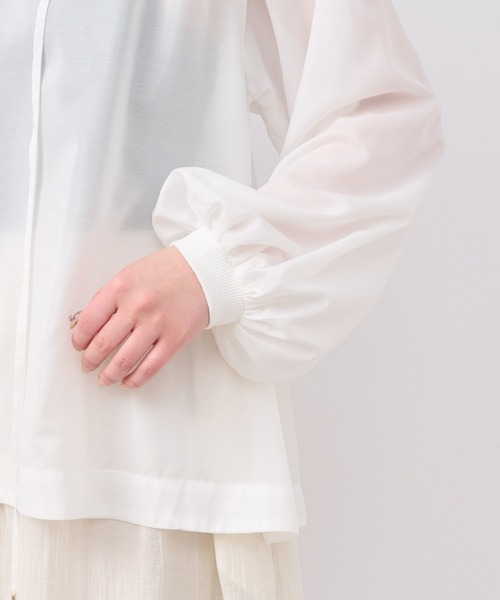 un dix cors(アンディコール)の「前後2WAYリボンシアーブラウス(シャツ/ブラウス・レディース・ブラック/ホワイト/パープル・FREE)」の17枚目の写真