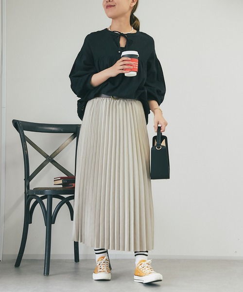 un dix cors(アンディコール)の「前後2WAYリボンシアーブラウス(シャツ/ブラウス・レディース・ブラック/ホワイト/パープル・FREE)」の19枚目の写真