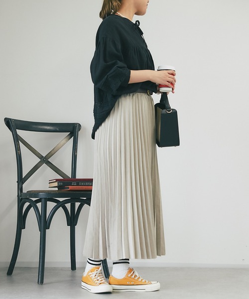 un dix cors(アンディコール)の「前後2WAYリボンシアーブラウス(シャツ/ブラウス・レディース・ブラック/ホワイト/パープル・FREE)」の22枚目の写真