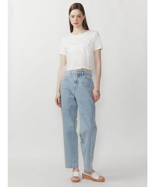 CALNAMUR（カルナムール）の「チュールキャミソールセットTシャツ（Tシャツ/カットソー・レディース・ホワイト/ブラック/ライトブルー・FREE）」の14枚目の写真