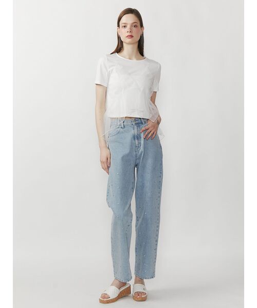 CALNAMUR（カルナムール）の「チュールキャミソールセットTシャツ（Tシャツ/カットソー・レディース・ホワイト/ブラック/ライトブルー・FREE）」の16枚目の写真