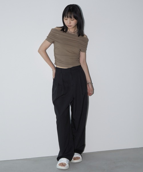 ANDMARY オフショルダー トップス ANDMARY】Lisa offshoulder tops