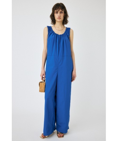 MOUSSY（マウジー）の「GATHERED V NECK LIGHT オールインワン（つなぎ/オールインワン・レディース・ブルー/ホワイト/ブラック・2/1）」の8枚目の写真