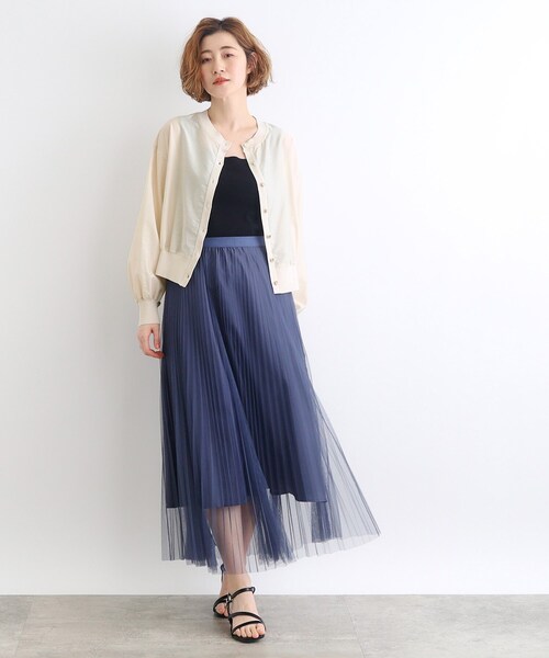 grove（グローブ）の「◆布帛コンビニットカーディガン（カーディガン/ボレロ・レディース・カーキ/ブラック/アイボリー・04/03/02/01/05）」の9枚目の写真