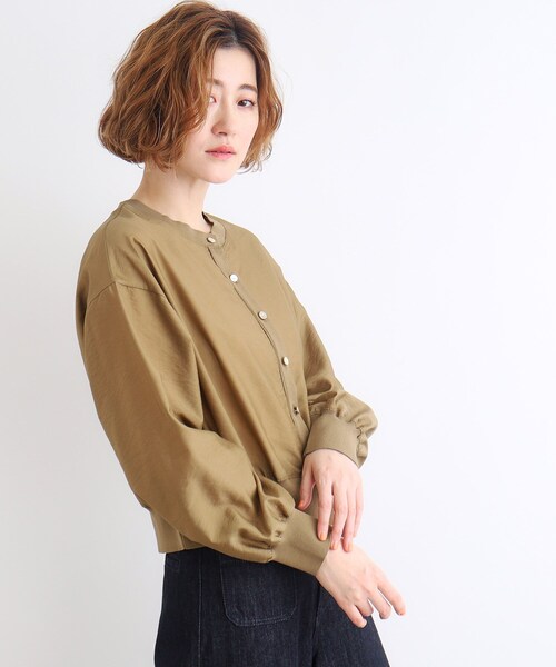 grove（グローブ）の「◆布帛コンビニットカーディガン（カーディガン/ボレロ・レディース・カーキ/ブラック/アイボリー・04/03/02/01/05）」の15枚目の写真