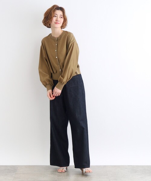 grove（グローブ）の「◆布帛コンビニットカーディガン（カーディガン/ボレロ・レディース・カーキ/ブラック/アイボリー・04/03/02/01/05）」の17枚目の写真