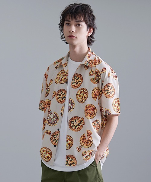 セール】Revo. 総柄アソート セミオープンカラー半袖シャツ（シャツ